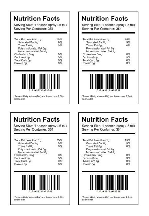 Download free 3.25 x 1.1309 blank label templates for ol381 from onlinelabels.com. Blank Nutrition Label Template Word Nutrition Label Template Download in 2020 | Label template ...