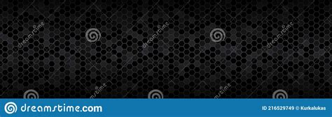 Dark Widescreen Header With Hexagons With Different Transparencies