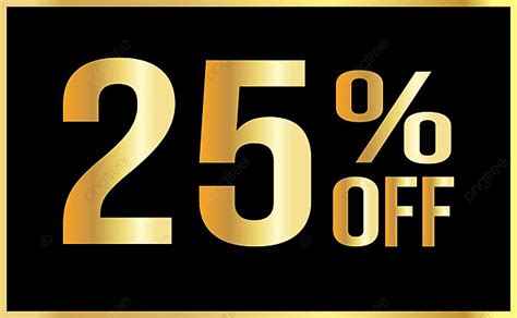 25 Vector Png Images 25 Off Twenty Five Percent Gold Design New Png