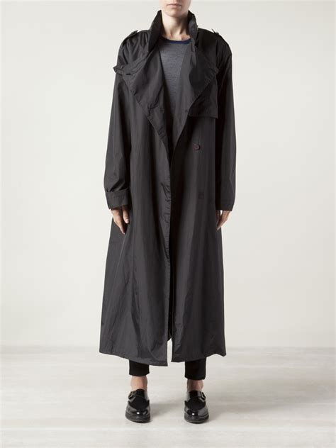 Lyst Sonia Rykiel Long Hooded Raincoat In Black