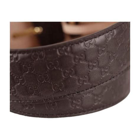 Gucci Mens Microguccissima Dark Brown Leather Belt 449716 Size 9538