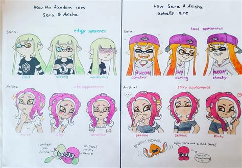 How The Fandom Sees Inkling Girl And Octoling Girl Vs How They Actually