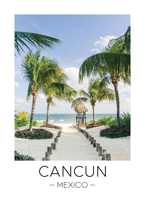 Cancun Print Cancun Travel Poster, Cancun Wall Art, Mexico Print, Wall