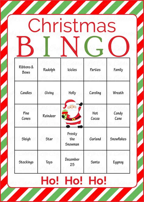 Christmas Bingo Game Download For Holiday Party Ideas Christmas Party Games Celebrate Life