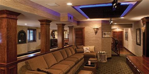 Residential home theatre & audio. By adding a soffit to the ceiling you gain a space to hide ...