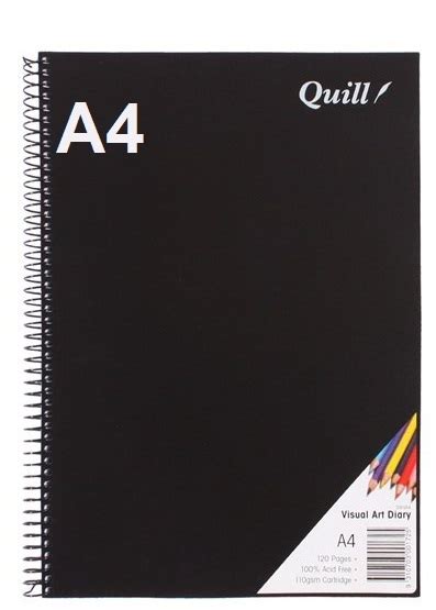 625 Visual Art Diary A4 White Pages 110gsm 60 Leaf Quill Swva4 120