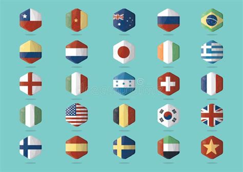 Country Flags In Alphabetical Order Vector Illustration Decorative