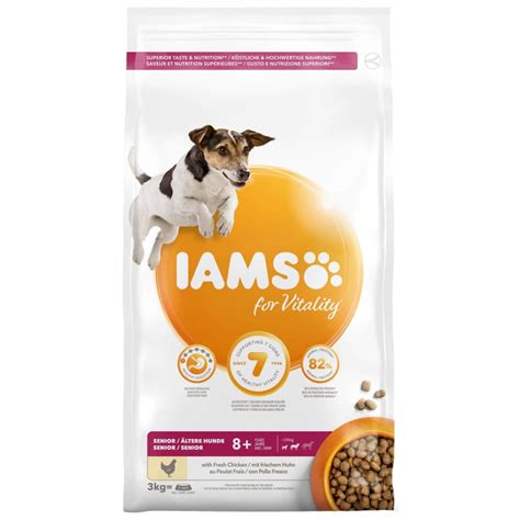 Iams Senior Small And Medium Dry Dog Food 3kg Chicken Pets Bandm