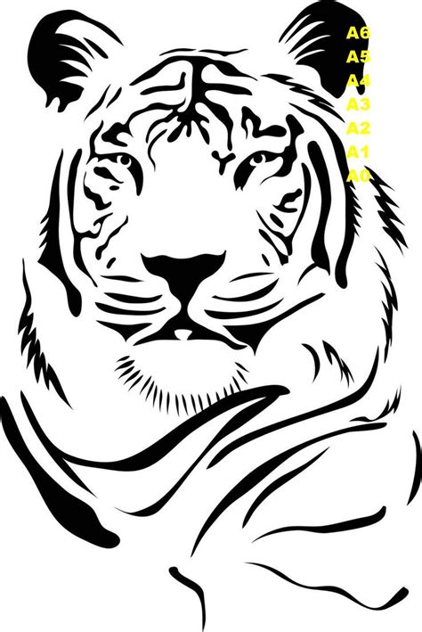 Majestic Tiger Stencil Tough Reusable 350 Micron Material Various Sizes