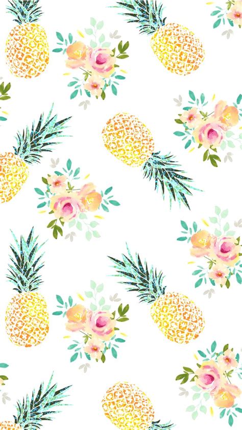 Iphone Wallpaper Background Cute Yellow Pineapple Summer