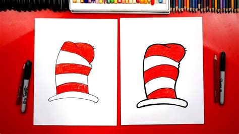 How To Draw The Dr Seuss Hat From Cat In The Hat Art For Kids Hub