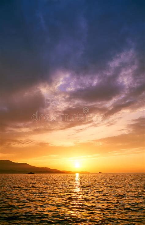 Beautiful Sunset Over The Sea Stock Image Image Of Evening Color