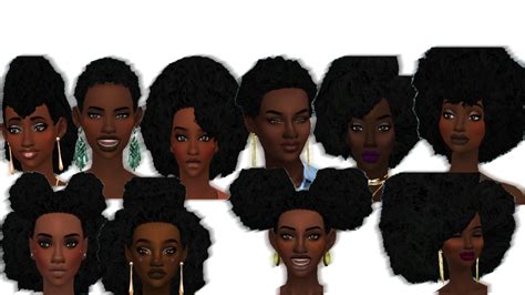 Glorianasims4 Afro Sims4 Sims 4