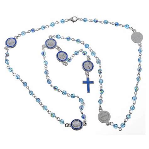 Pope Francis Rosary In 800 Silver And Swarovski Online Sales On