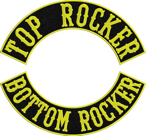 Round Bottom Top Rocker Embroidered Patch Custom Embroidered Custom