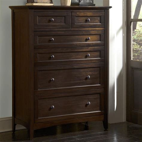 Aamerica Westlake Transitional 6 Drawer Chest With Felt Lined Top