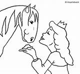 Horse Princess Coloring Coloringcrew sketch template
