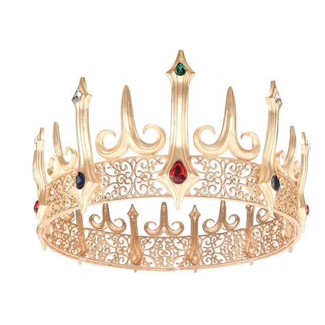 Buy Eseres Gold King Crown For Men Adults Costume Crowns Prom Crown