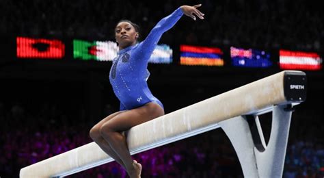 simone biles sets new record as most decorated gymnast of all time with world championship