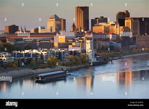 Usa Minnesota Minneapolis St Paul Elevated Skyline From