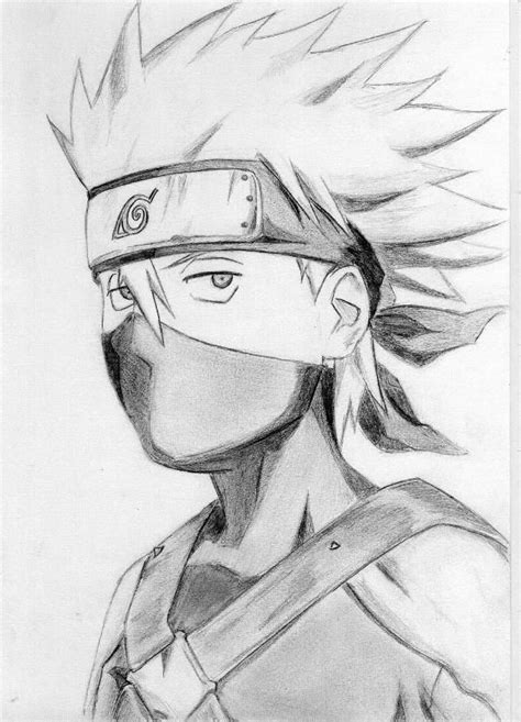 Kakashi Naruto Sketch Kakashi Drawing Anime Sketch