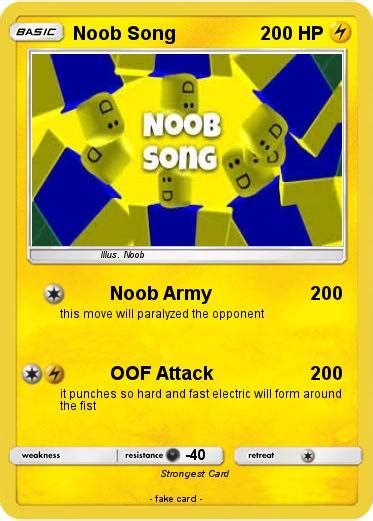 Pokémon Noob Song Noob Army My Pokemon Card