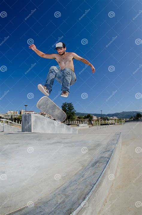 Skateboarder On A Flip Trick Stock Photo Image Of Summer Dark 26276138