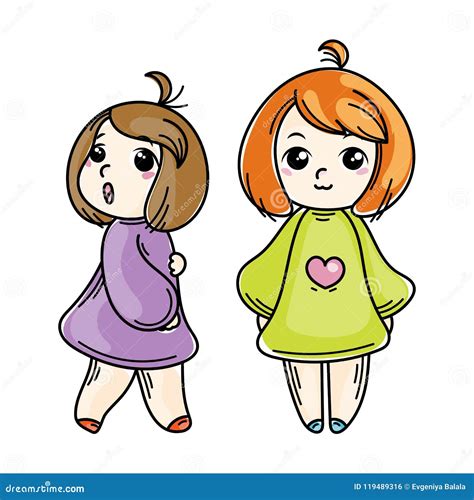 Cute Cartoon Kids Vector And Illustration Stock Vector Illustration