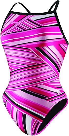 Speedo Womens Rainbow Stripe Flyback Bs4h Swimsuit Multi