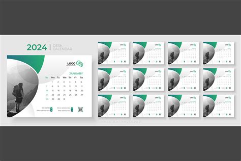 Desk Calendar Design Template 2024 Graphic By Creative Pixa · Creative