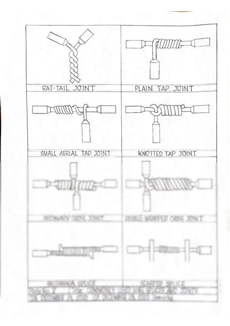 Solution Common Wire Splices And Joints Drawing Guide Studypool