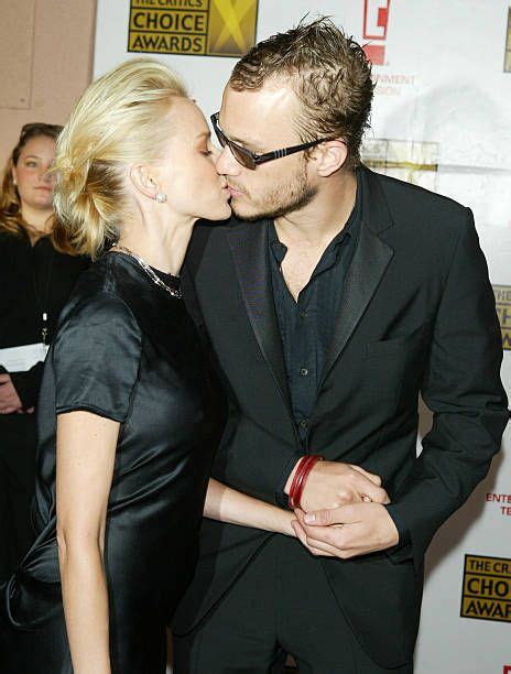 Actress Naomi Watts And Boyfriend And Actor Heath Ledger Kiss While