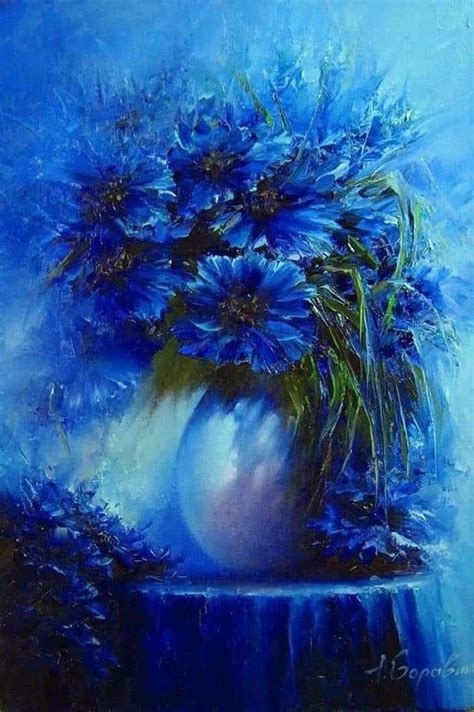 Enzo Christopher On Twitter Female Art Painting Blue Flower Painting