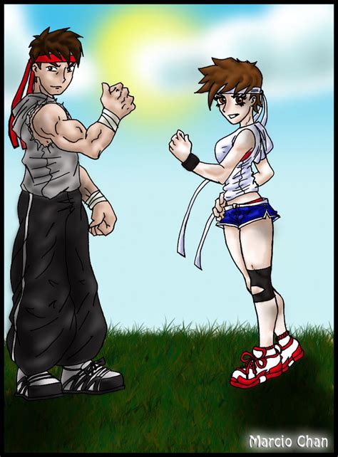 Ryu And Sakura Training Day By Marciochan On Deviantart