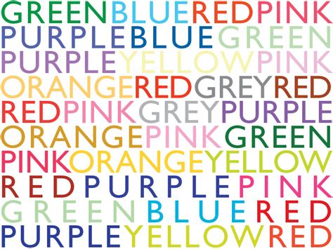 Colour Text Brain Teaser Mss