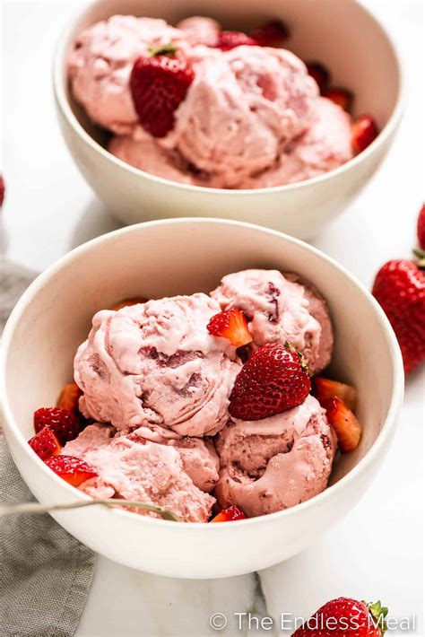 The Best Strawberry Ice Cream Recipe The Endless Meal