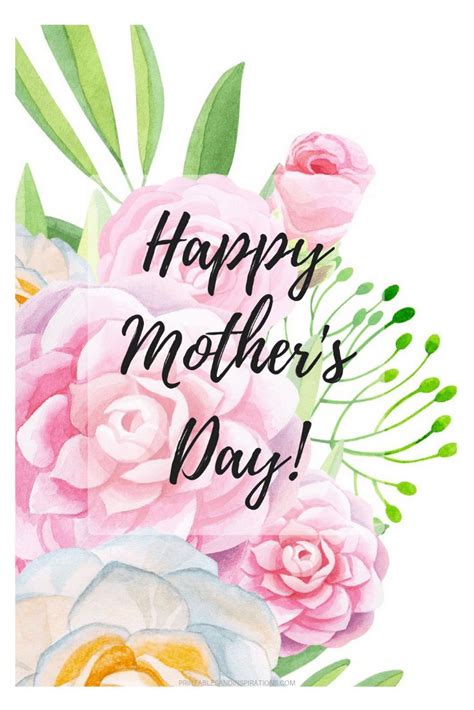 Free Printable Mothers Day Cards With Beautiful Flowers Printables
