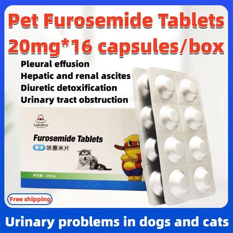 Pet Furosemide Tablets 20mg16 Capsulesbox Pleural Effusion Hepatic