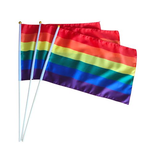 Wholesale Lgbt Pride Rainbow Mini Flags 100 Pieces Queerks