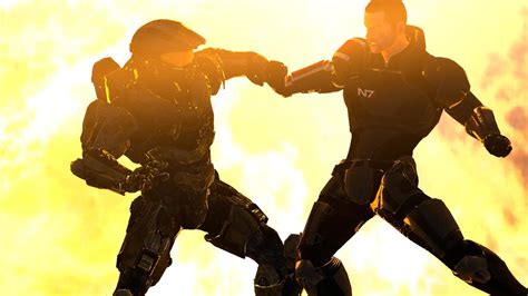 Master Chief Vs Commander Shepard Other Angle By Alex16201 On Deviantart