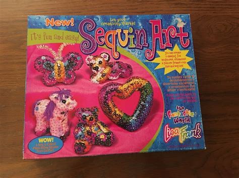 Vintage Like New The Fantastic World Lisa Frank Sequin Art Roxie And