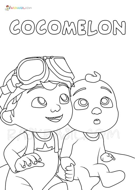 Cocomelon Nursery Rhymes Watermelon Coloring Page For Kids And Images