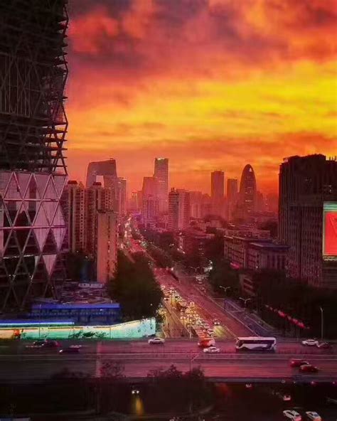Photos Last Nights Unreal Sunset In Beijing Thats Beijing