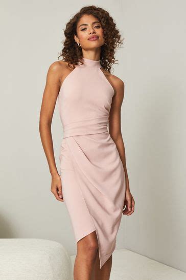Buy Lipsy Halter Neck Asymmetric Bodycon Dress From Next Portugal