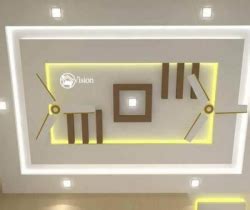 In the centre of the ceiling, a recession is created to hold the two small fans, which almost seem to blend. Best False Ceiling Designers In Hyderabad - Gypsum | POP ...