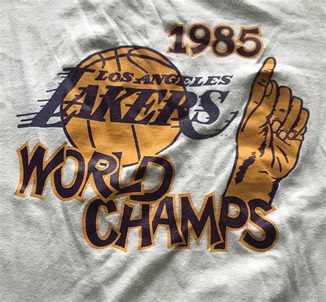 Lakers World Champs 1985 Vintage Tees Champs Tees