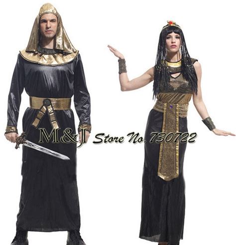 Free Shipping Halloween Couples Adult Men And Women Cos Costumes Egypt Crown Princess Egyptian