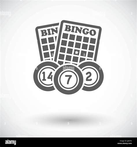 Bingo Icono De Plano único Sobre Fondo Blanco Ilustración Vectorial