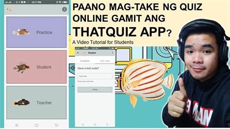 Using Thatquiz In Taking Online Quizzes Video Tutorial For Students