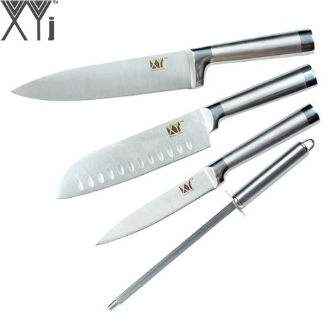knives knife kitchen brand chef steel santoku xyj utility stainless sharpening sets